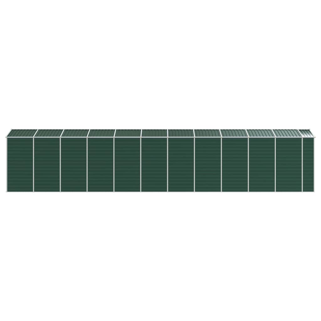 Capanno da Giardino Verde 191x980x198 cm in Acciaio Zincato