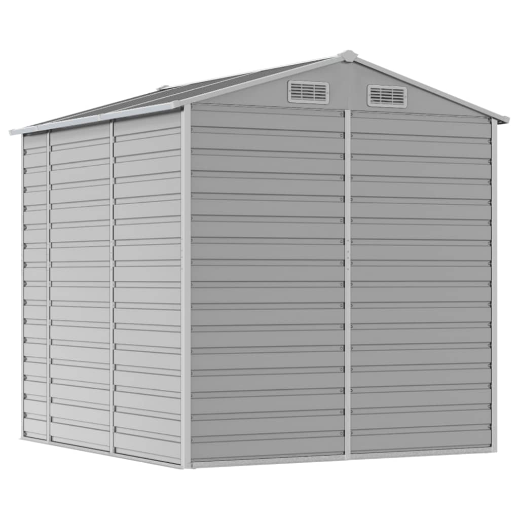 Capanno da Giardino Grigio Chiaro 191x215x198cm Acciaio Zincato