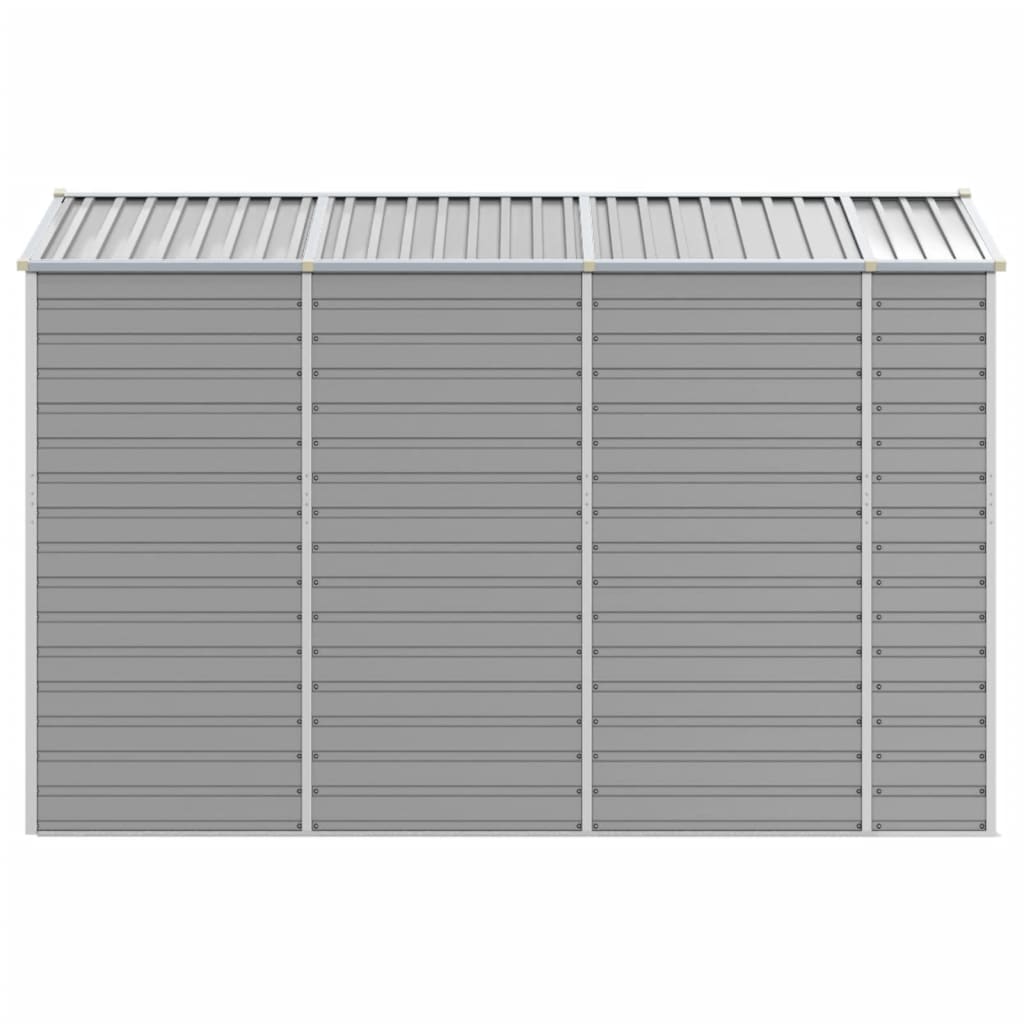 Capanno da Giardino Grigio Chiaro 191x300x198cm Acciaio Zincato