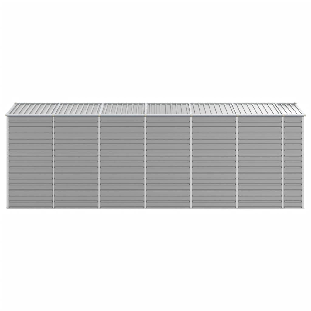 Capanno da Giardino Grigio Chiaro 191x555x198cm Acciaio Zincato