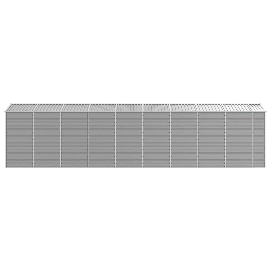 Capanno da Giardino Grigio Chiaro 191x810x198cm Acciaio Zincato