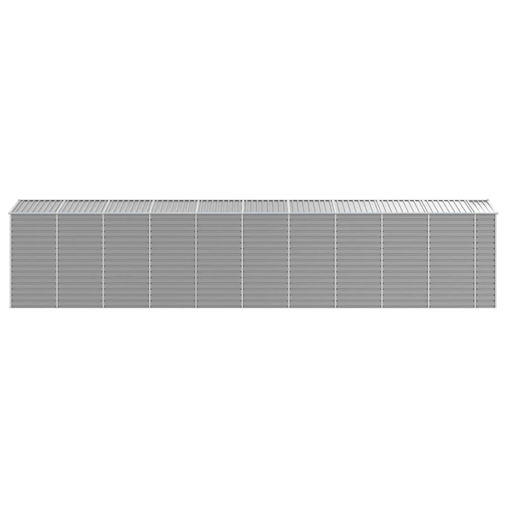 Capanno da Giardino Grigio Chiaro 191x895x198cm Acciaio Zincato