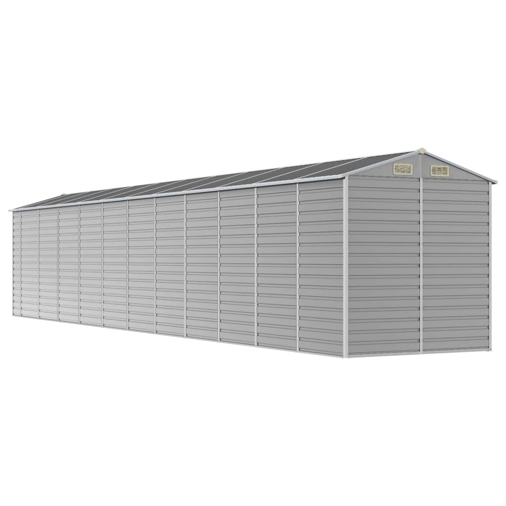 Capanno da Giardino Grigio Chiaro 191x980x198cm Acciaio Zincato