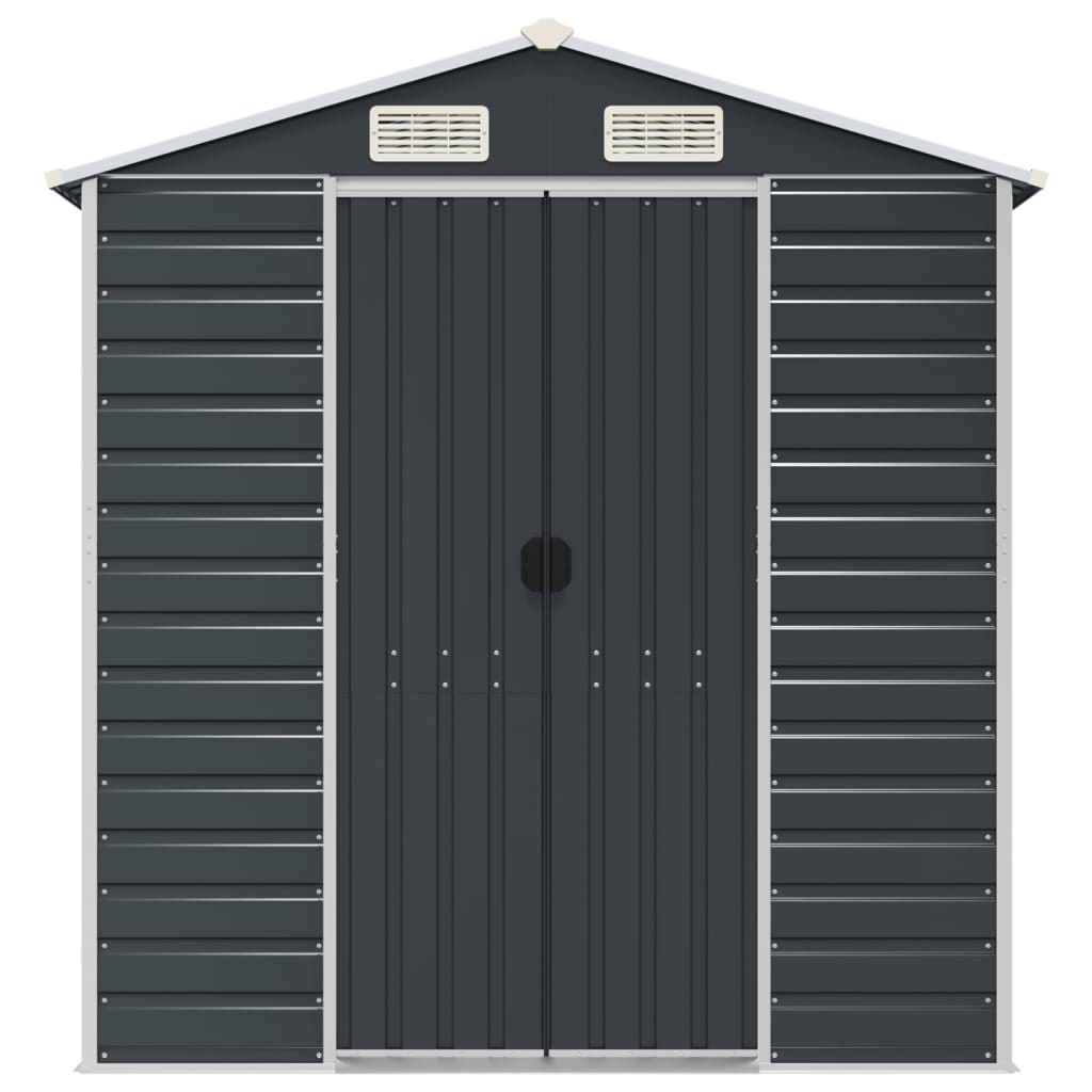 Capanno da Giardino Antracite 191x215x198cm in Acciaio Zincato