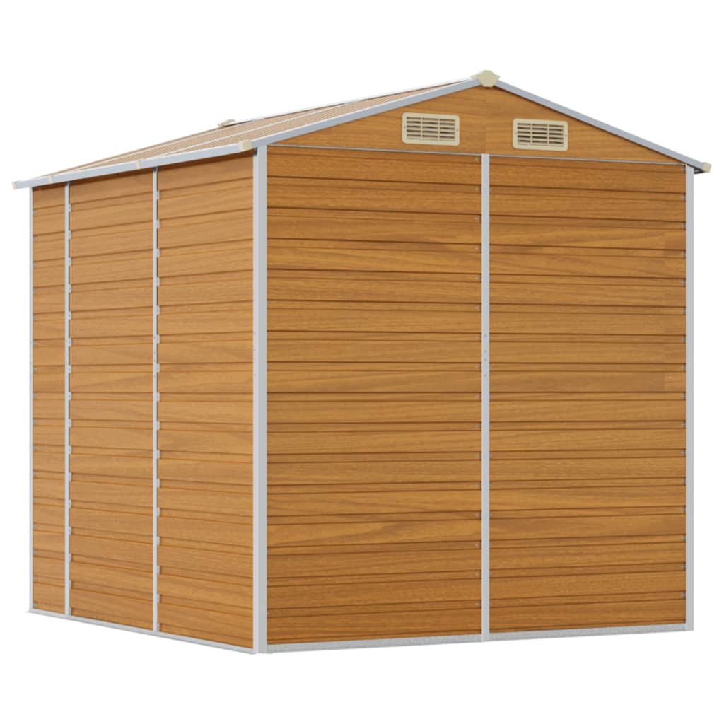 Capanno Giardino Marrone Chiaro 191x215x198cm Acciaio Zincato
