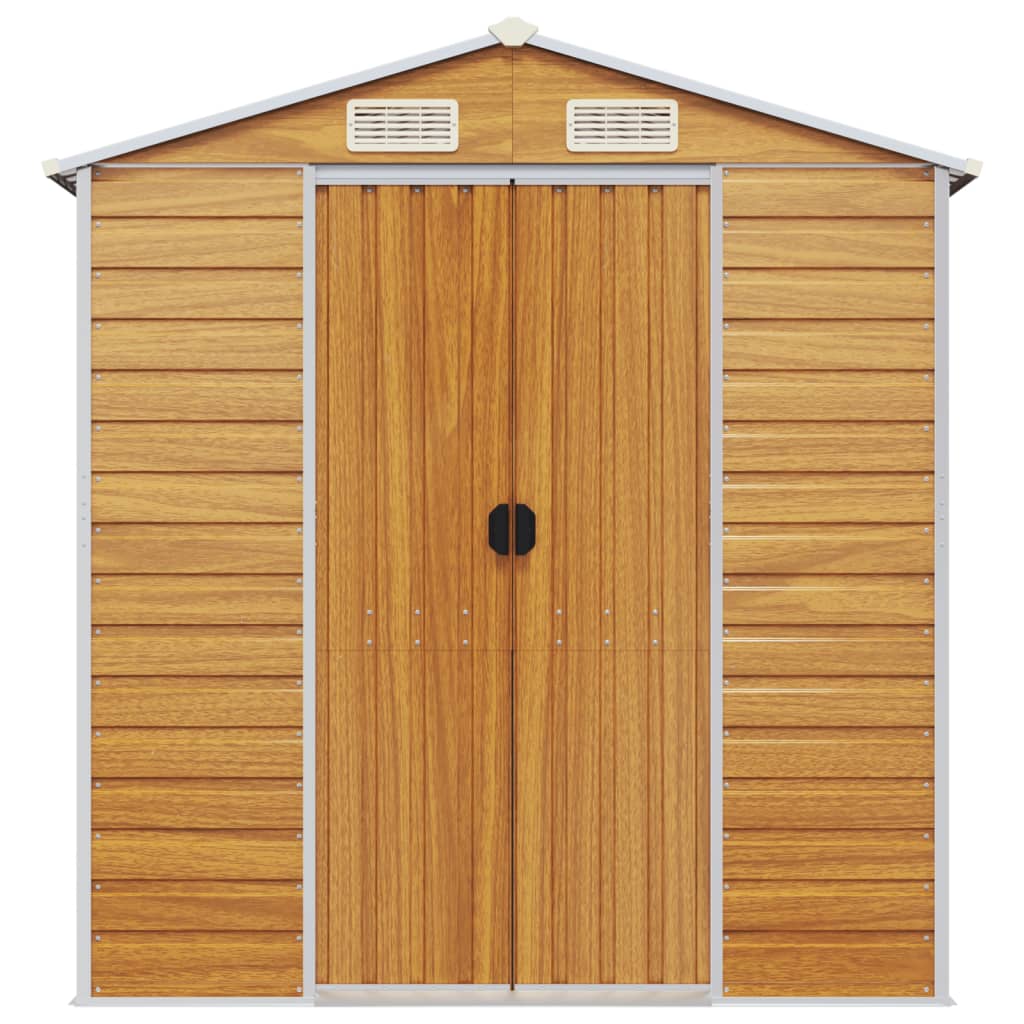 Capanno Giardino Marrone Chiaro 191x300x198cm Acciaio Zincato