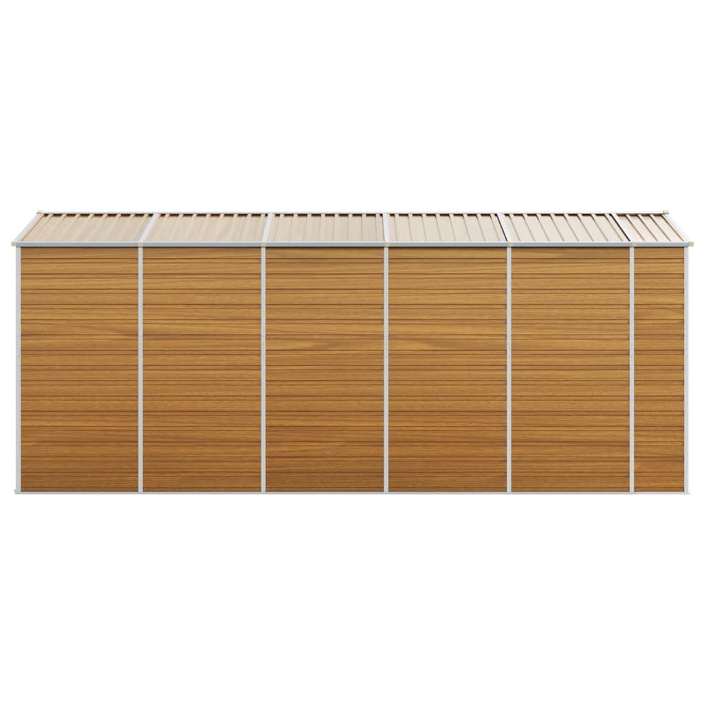 Capanno Giardino Marrone Chiaro 191x470x198cm Acciaio Zincato