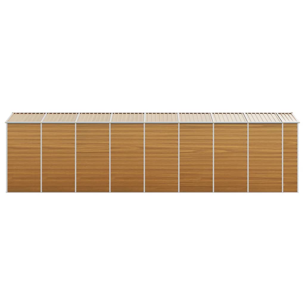 Capanno Giardino Marrone Chiaro 191x725x198cm Acciaio Zincato