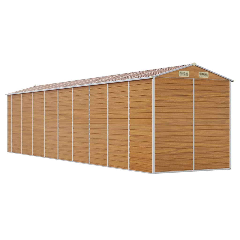 Capanno Giardino Marrone Chiaro 191x810x198cm Acciaio Zincato