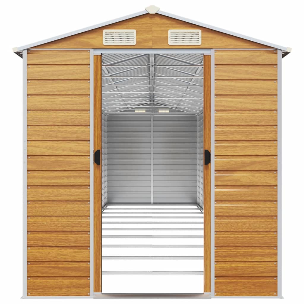 Capanno Giardino Marrone Chiaro 191x895x198cm Acciaio Zincato