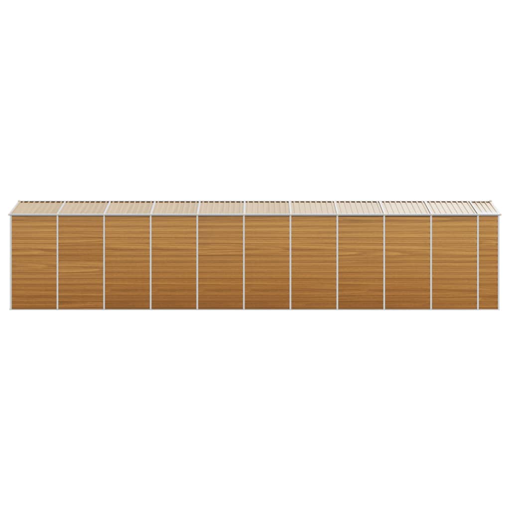 Capanno Giardino Marrone Chiaro 191x895x198cm Acciaio Zincato