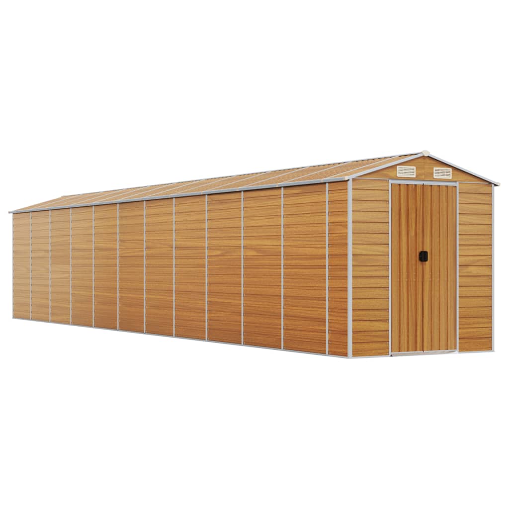 Capanno Giardino Marrone Chiaro 191x980x198cm Acciaio Zincato
