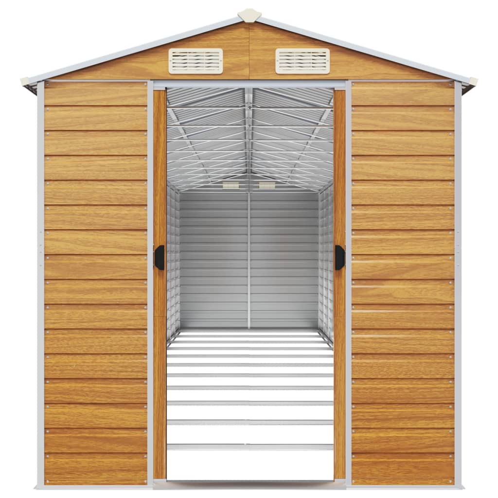Capanno Giardino Marrone Chiaro 191x980x198cm Acciaio Zincato