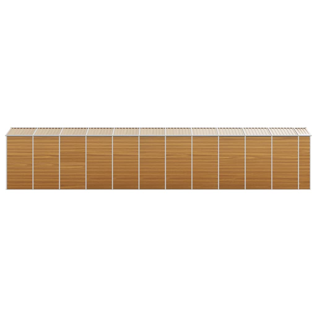 Capanno Giardino Marrone Chiaro 191x980x198cm Acciaio Zincato