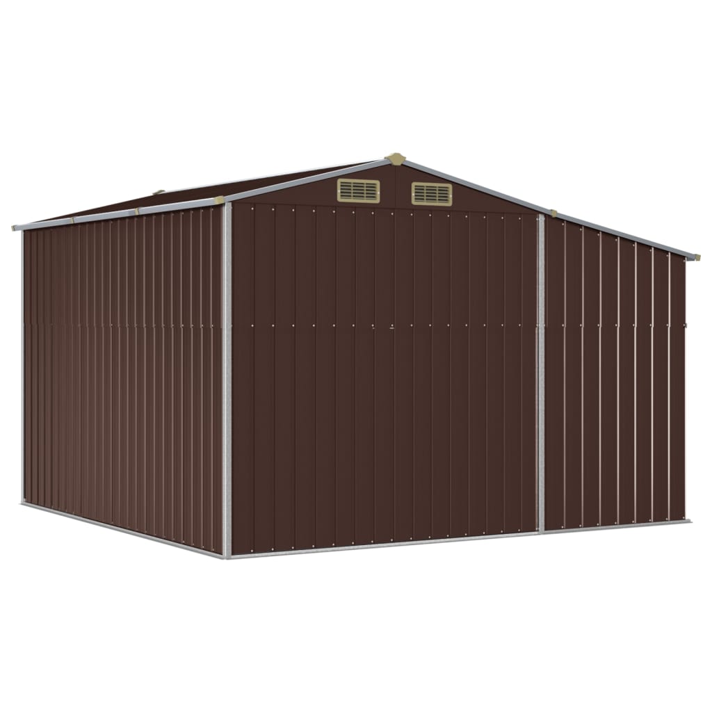 Capanno da Giardino Marrone 277x279x179 cm in Acciaio Zincato