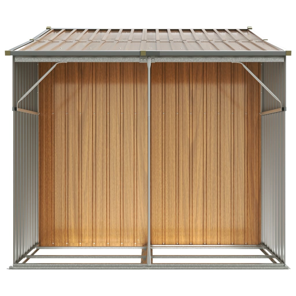 Capanno Giardino Marrone Chiaro 277x192,5x179cm Acciaio Zincato