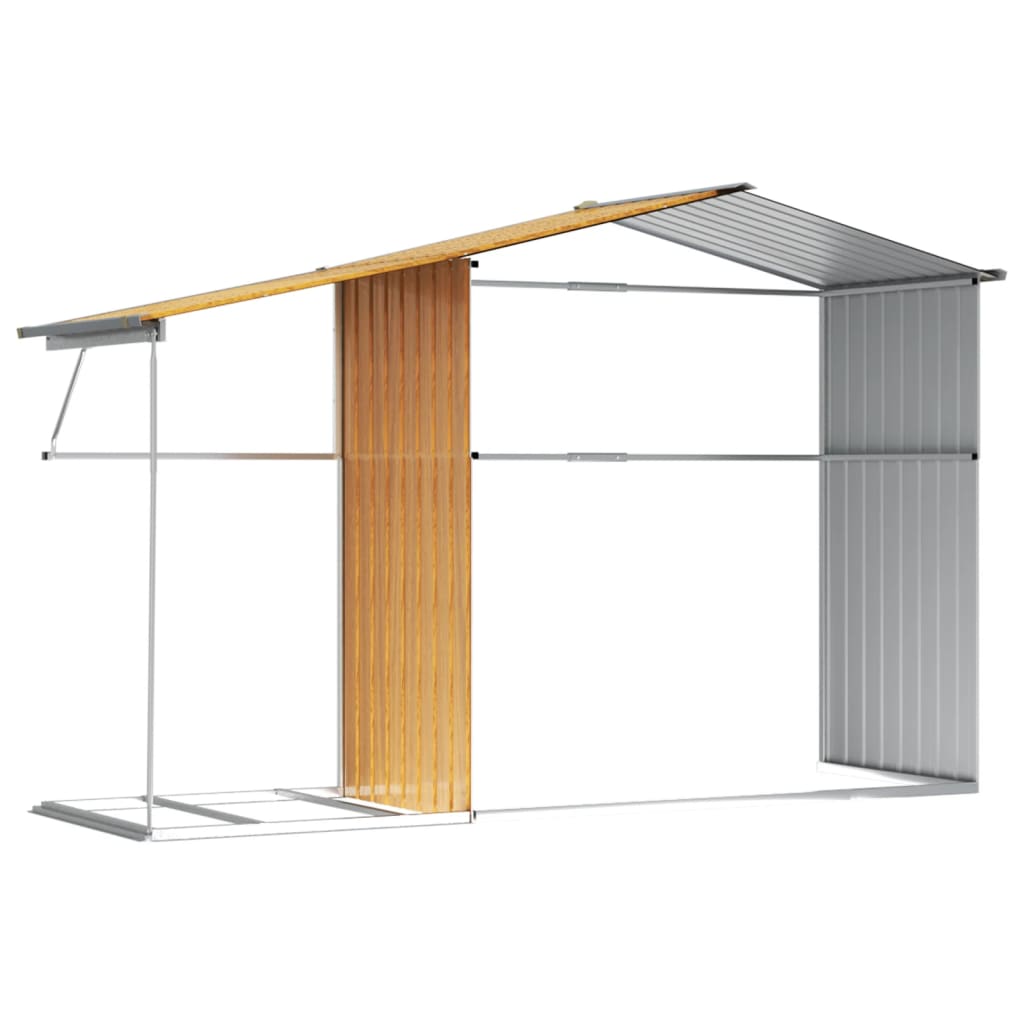 Capanno Giardino Marrone Chiaro 277x192,5x179cm Acciaio Zincato