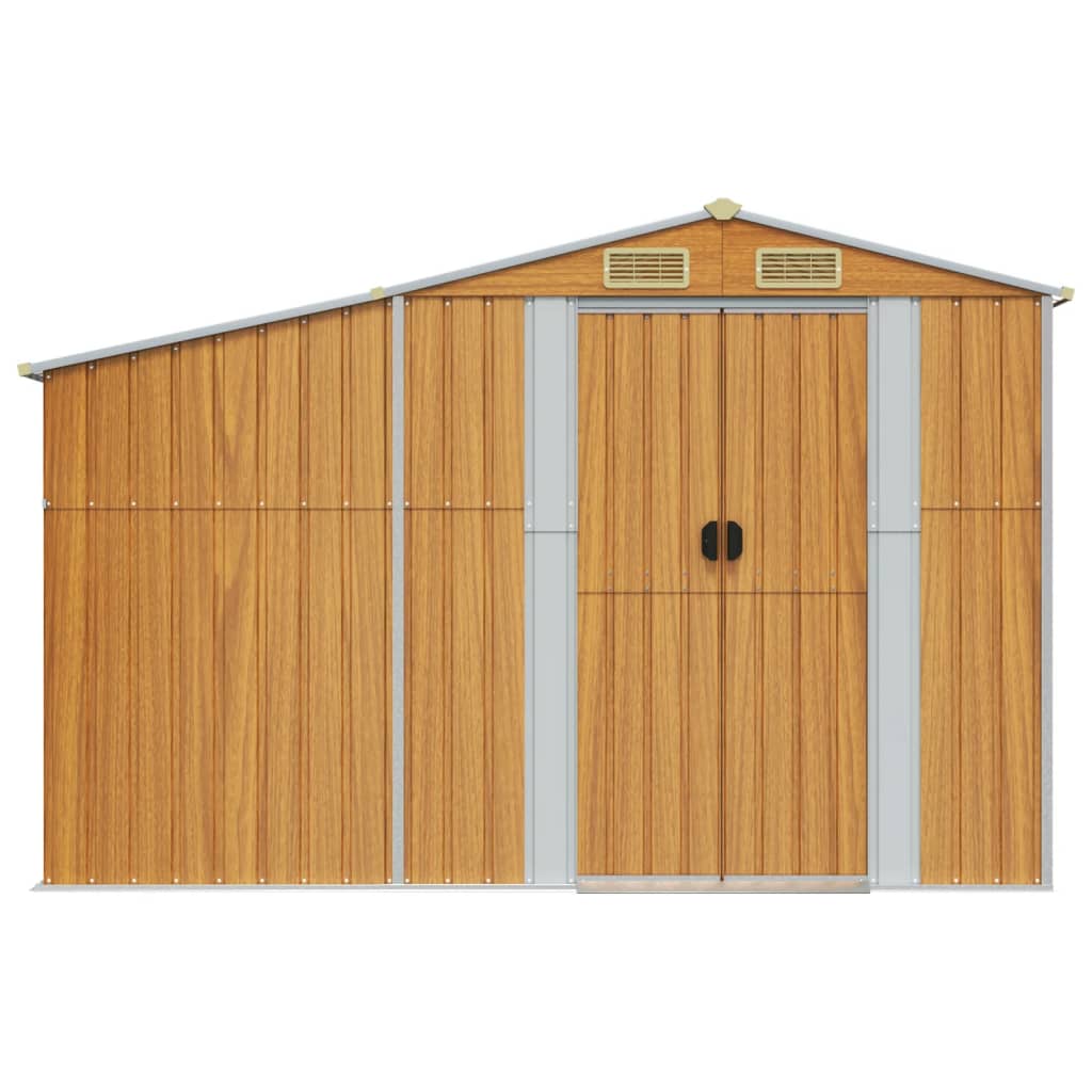 Capanno Giardino Marrone Chiaro 277x279x179 cm Acciaio Zincato