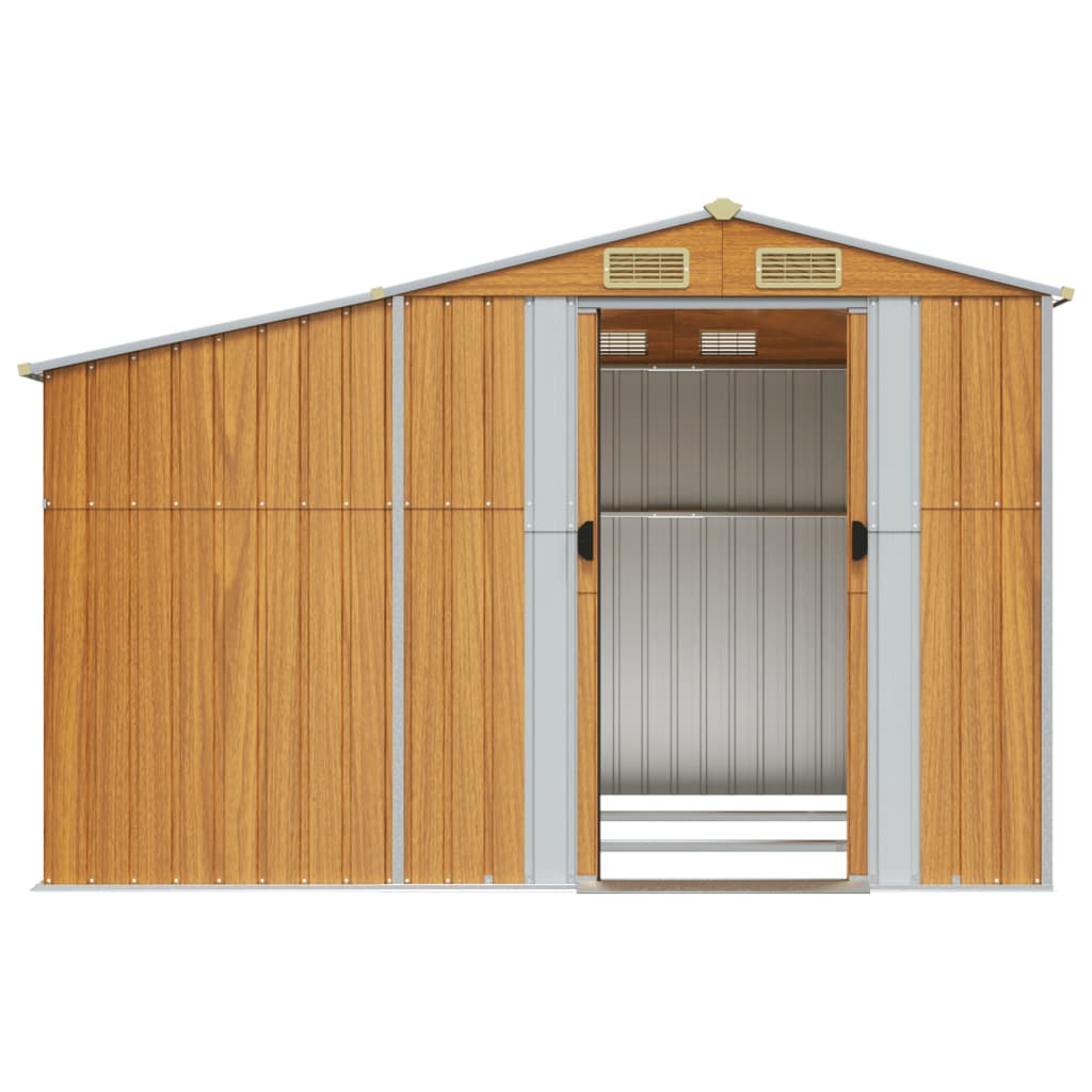 Capanno Giardino Marrone Chiaro 277x279x179 cm Acciaio Zincato