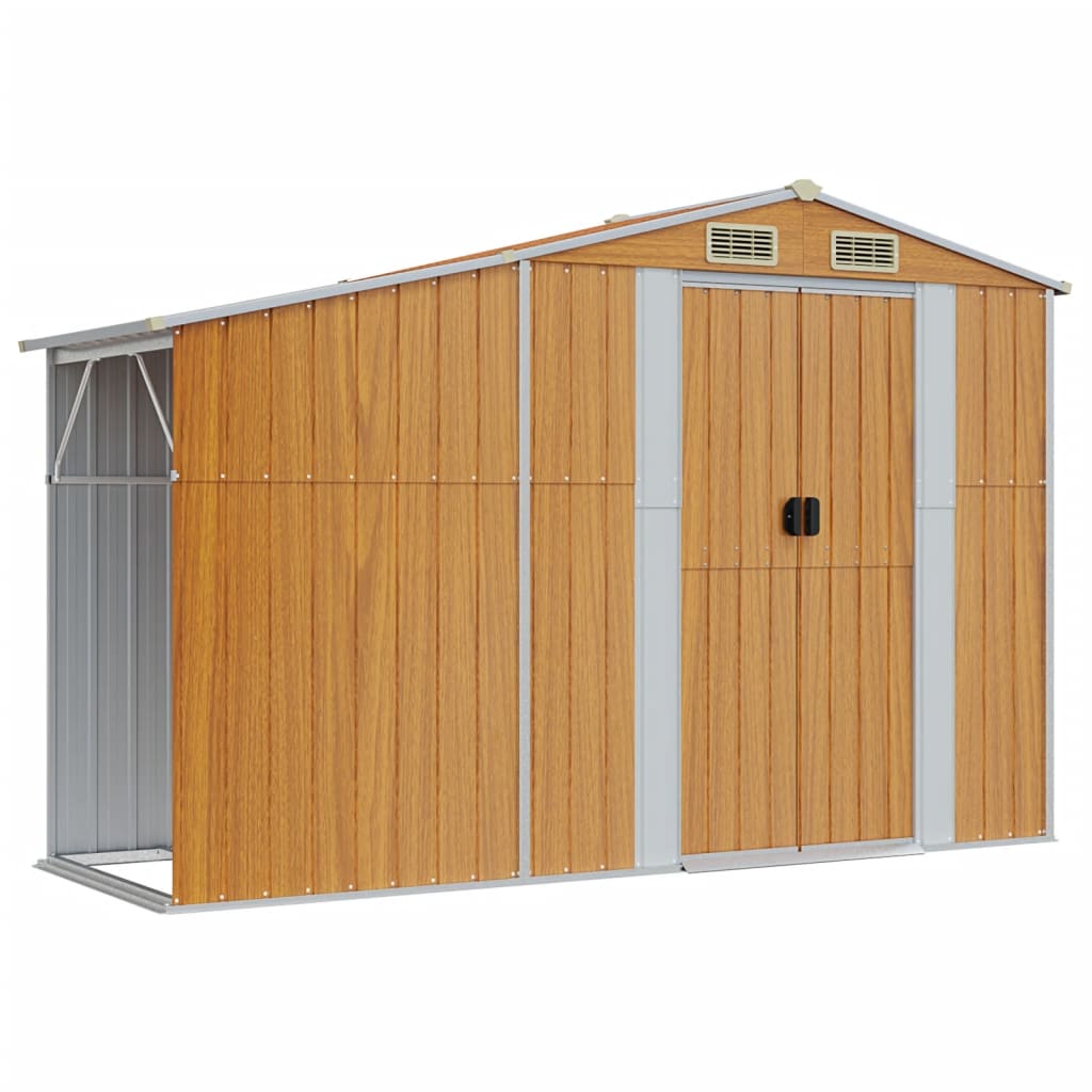 Capanno Giardino Marrone Chiaro 277x279x179 cm Acciaio Zincato