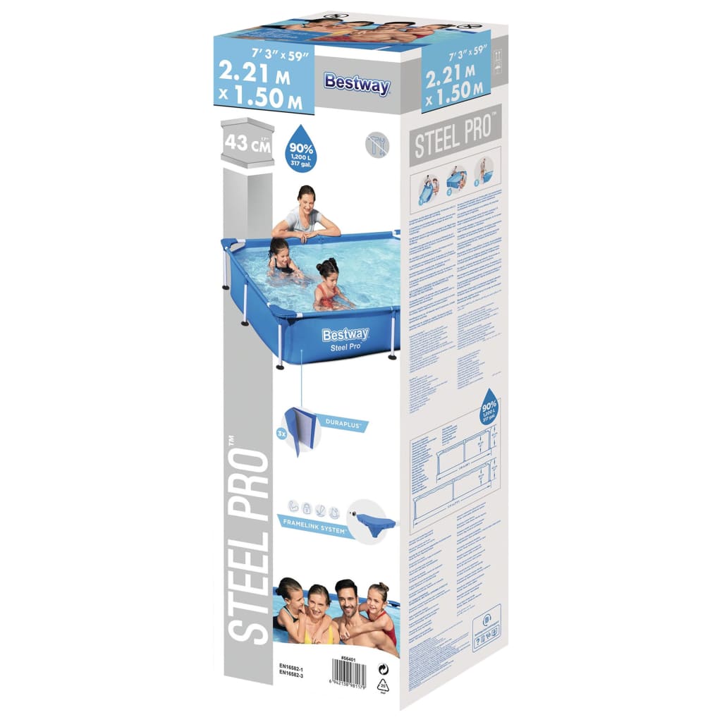 Piscina Steel Pro 221x150x43 cm