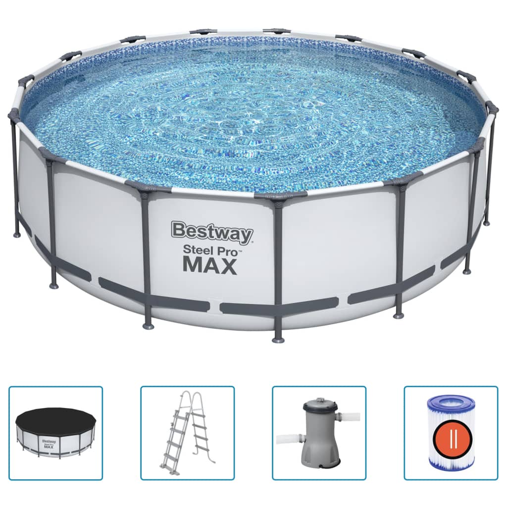 Set Piscina Rotonda Steel Pro MAX 457x122 cm