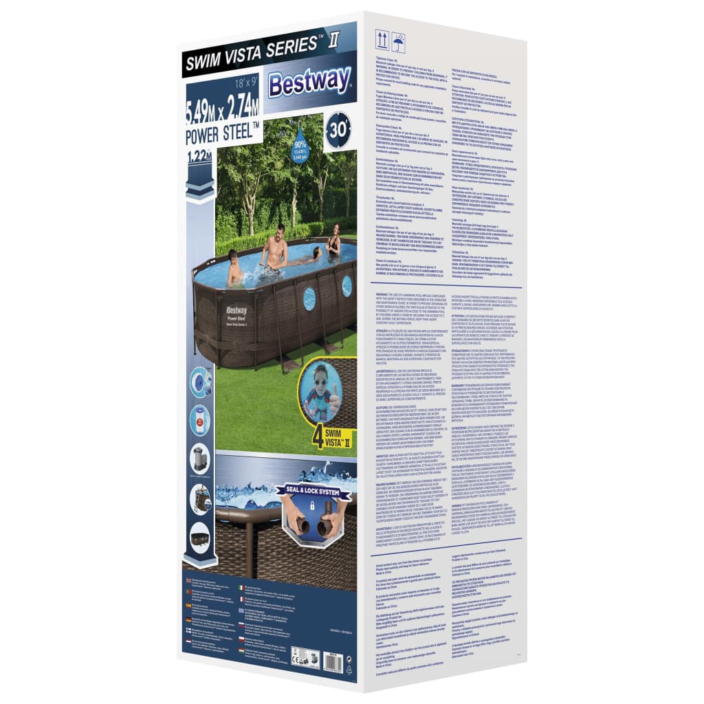 Set Piscina Power Steel Swim Vista Series 549x274x122 cm