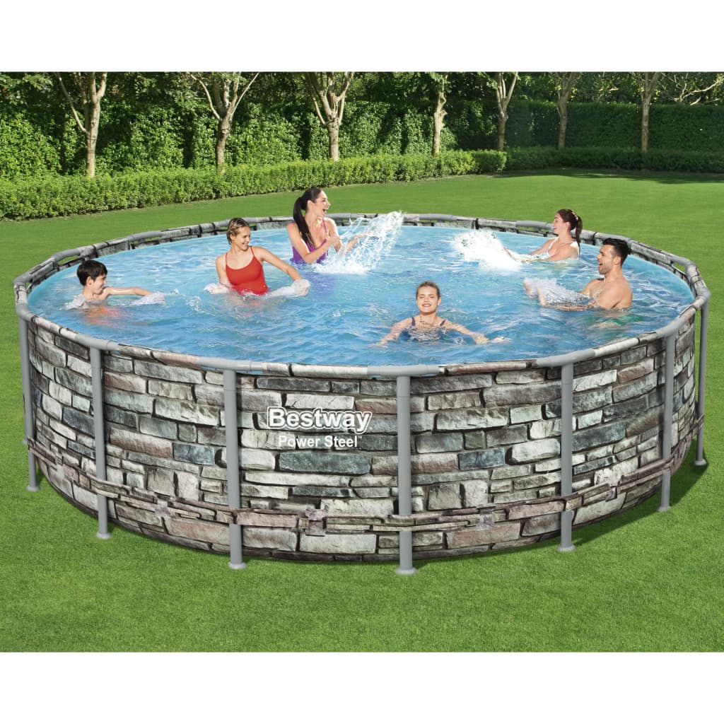 Set Piscina Power Steel 488x122 cm
