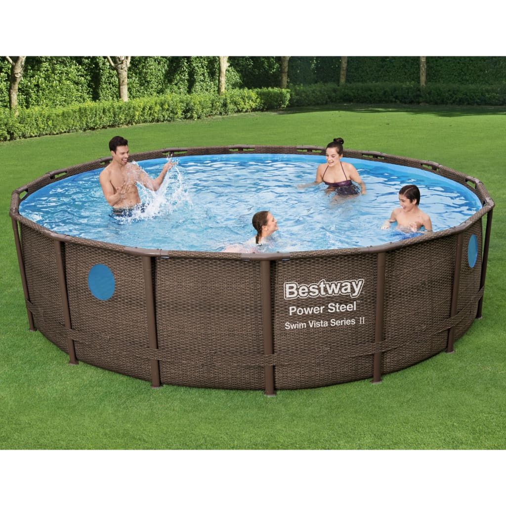 Set Piscina Power Steel 488x122 cm