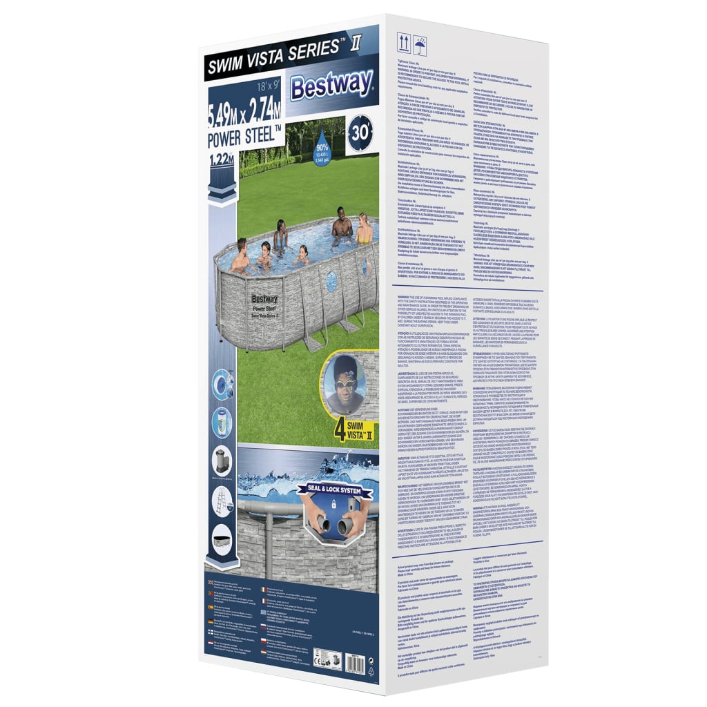 Set Piscina Power Steel Swim Vista Series 549x274x122 cm