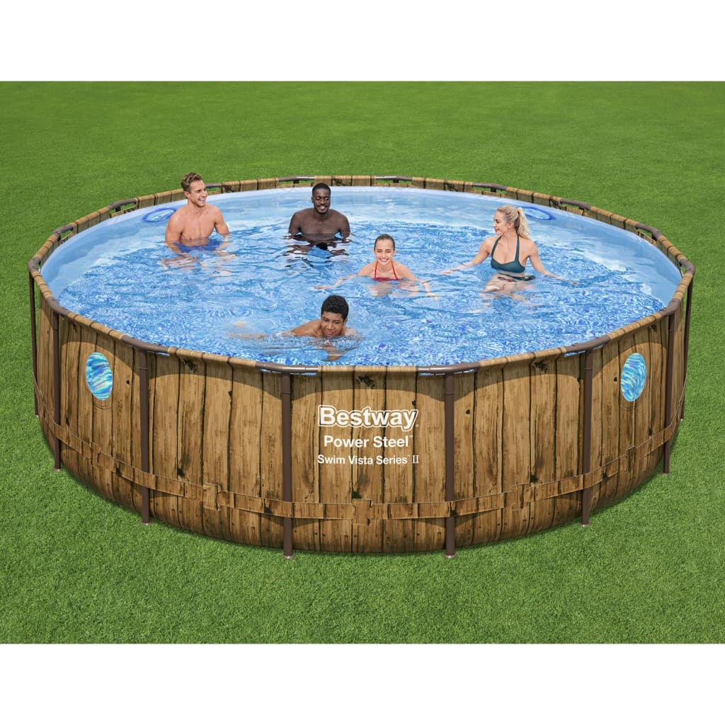 Set Piscina Power Steel 488x122 cm