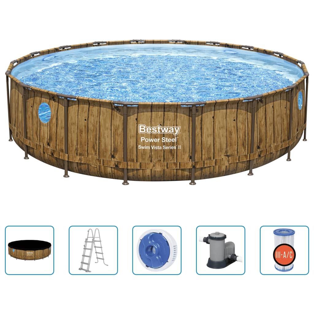 Set Piscina Power Steel 549x122 cm