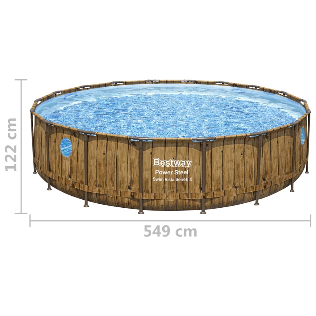 Set Piscina Power Steel 549x122 cm