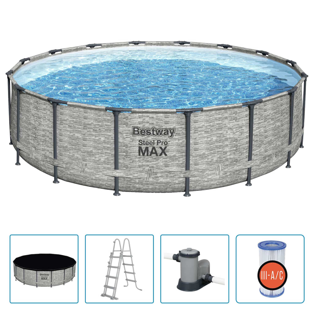 Piscina Rotonda Power Steel 488x122 cm