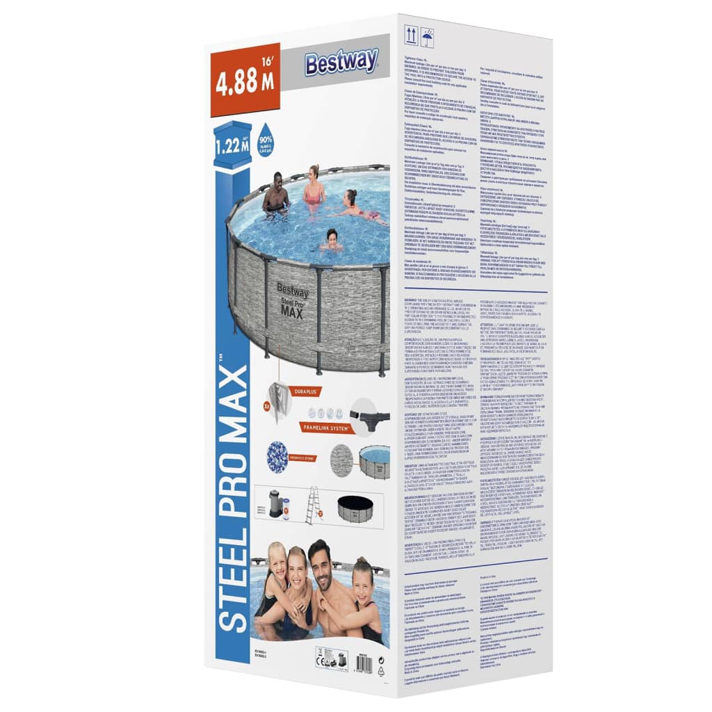 Piscina Rotonda Power Steel 488x122 cm