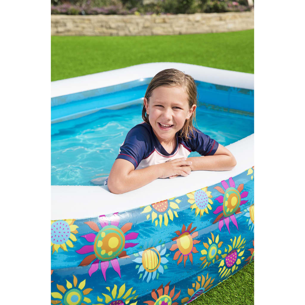 Bestway Piscina Gonfiabile per Bambini Blu 229x152x56 cm