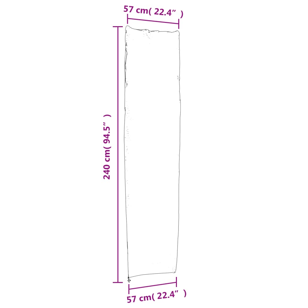 Coperture per Ombrellone Giardino 2pz 240x57/57 cm 420D Oxford