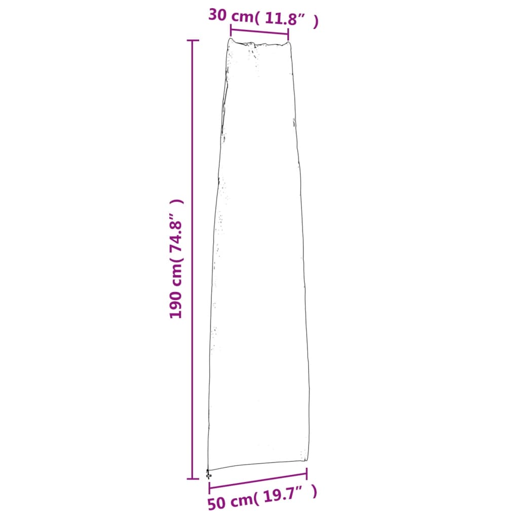 Coperture per Ombrellone Giardino 2pz 190x50/30 cm 420D Oxford