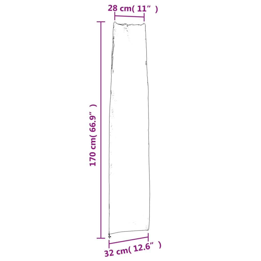 Coperture per Ombrellone 2 pz 170x28/32 cm 420D Tessuto Oxford