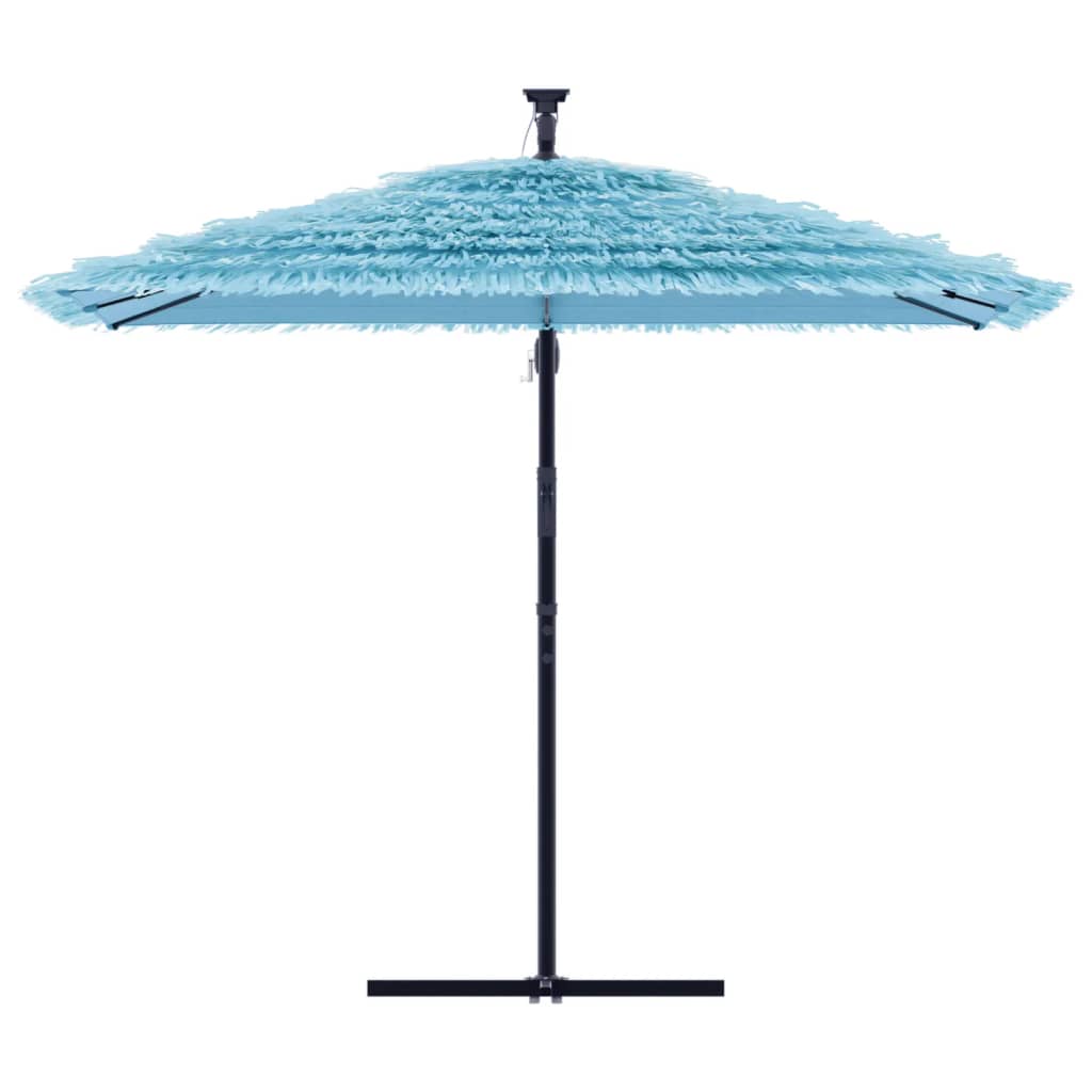 Ombrellone Giardino con Palo in Acciaio Blu 269x269x235 cm