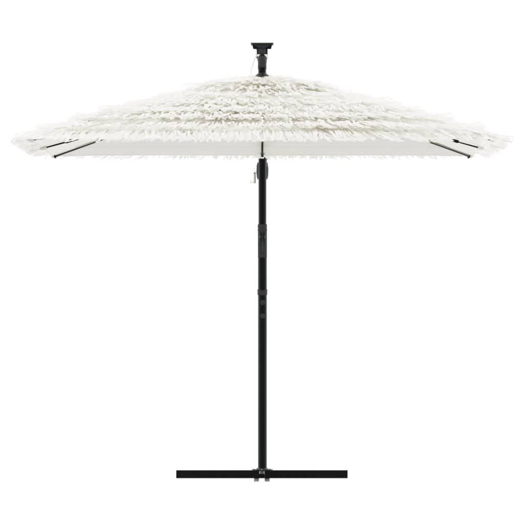 Ombrellone Giardino con Palo in Acciaio Bianco 269x269x235 cm