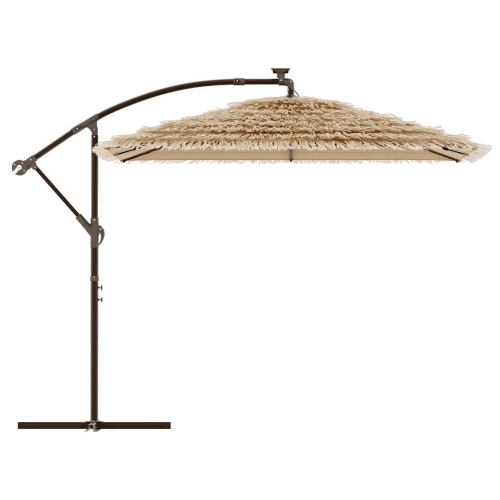 Ombrellone Giardino con Palo in Acciaio Marrone 290x290x238 cm