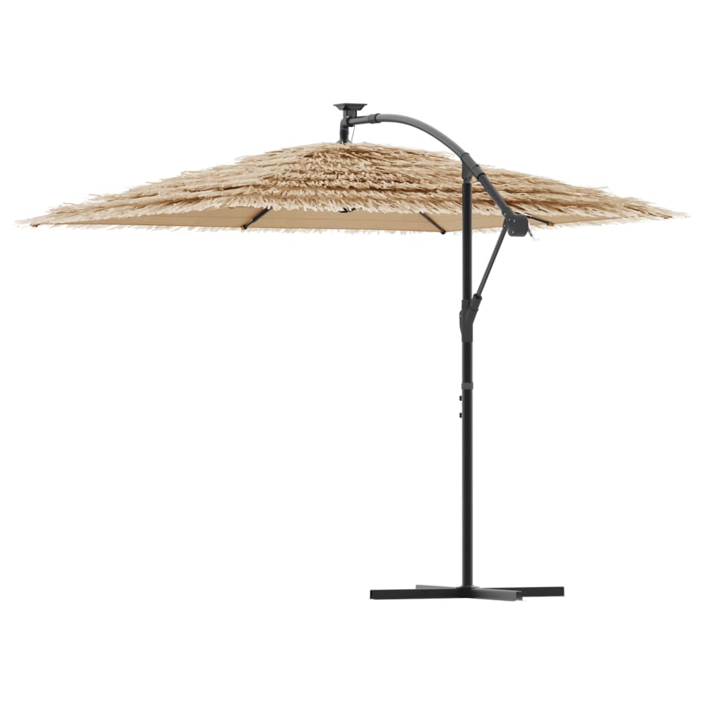 Ombrellone Giardino con Palo in Acciaio Marrone 290x290x238 cm