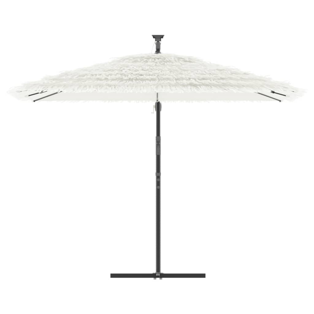 Ombrellone Giardino con Palo in Acciaio Bianco 290x290x238 cm