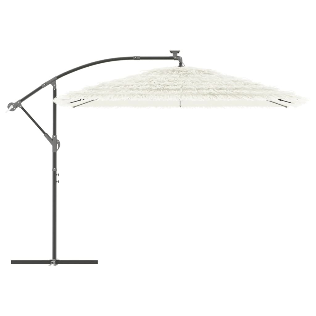 Ombrellone Giardino con Palo in Acciaio Bianco 290x290x238 cm