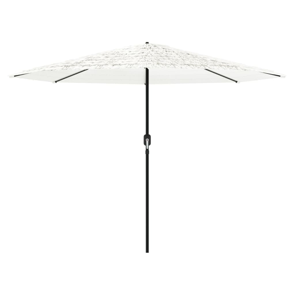 Ombrellone Giardino con Palo in Acciaio Bianco 324x324x247 cm