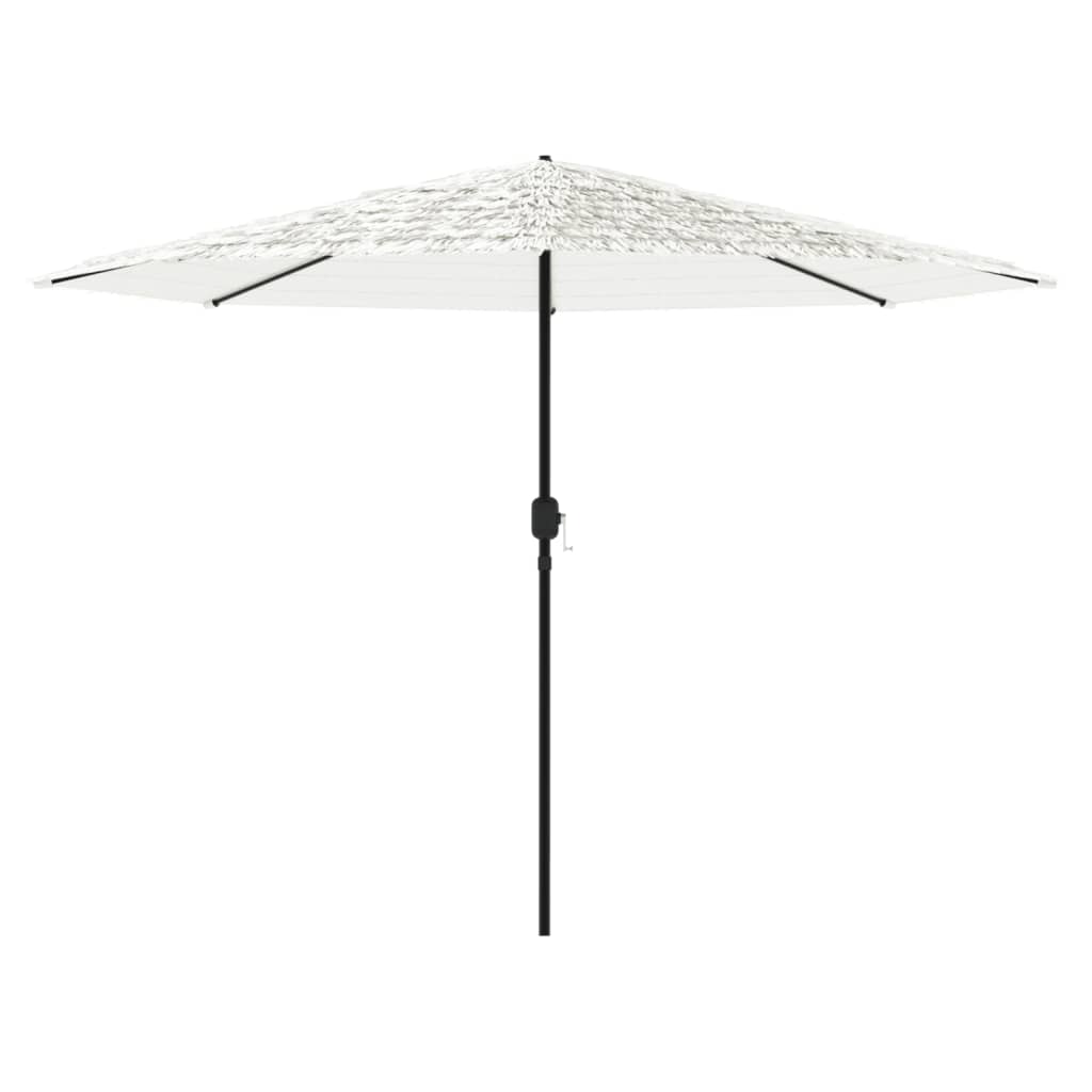 Ombrellone Giardino con Palo in Acciaio Bianco 324x324x247 cm