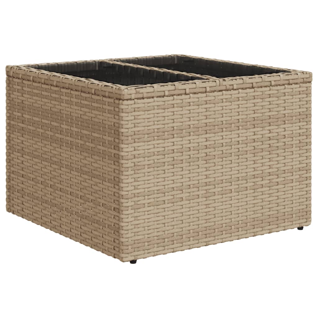 Set Divano da Giardino 6 pz con Cuscini Beige in Polyrattan