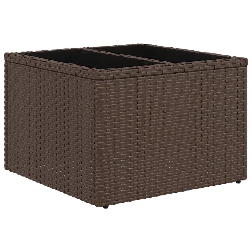 Set Divano da Giardino 6 pz con Cuscini Marrone in Polyrattan