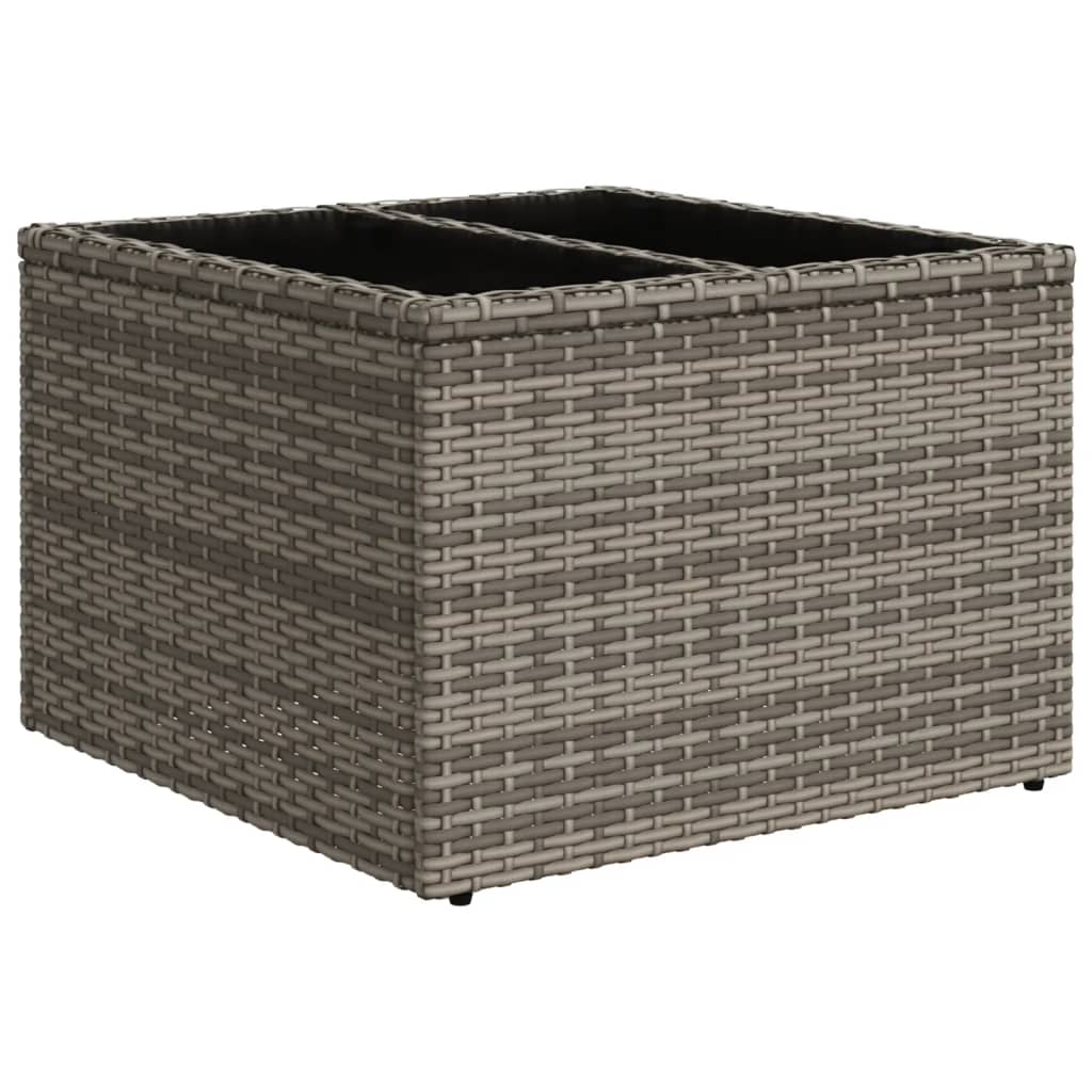 Set Divano da Giardino 10 pz con Cuscini Grigio in Polyrattan